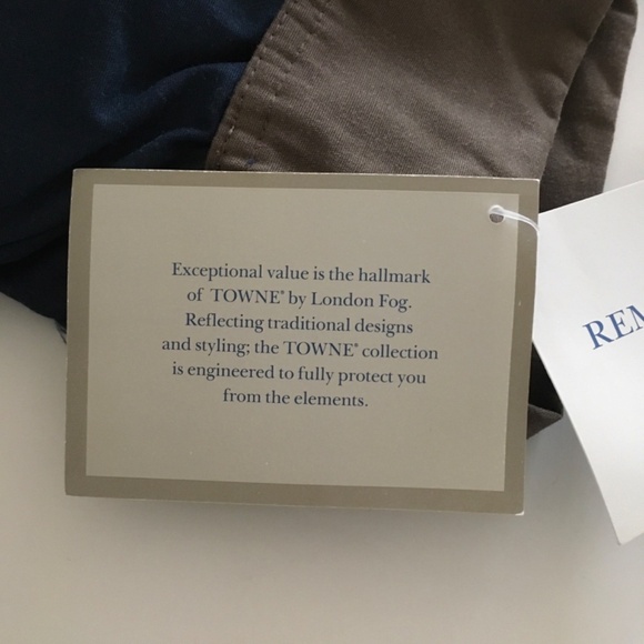 NWT Towne by London Fog Navy Blue Trench Coat, Coat Removable Liner Womens Sz L - Picture 7 of 16